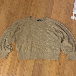 1. State Beige Cable Knit Pullover